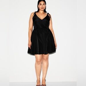 The Occasion by Old Navy Fit & Flare Taffeta Cami Mini Dress Little Black Dress